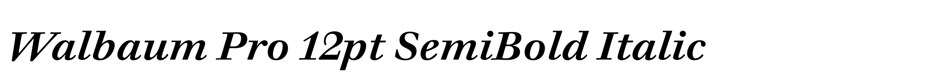 Walbaum Pro 12pt SemiBold Italic